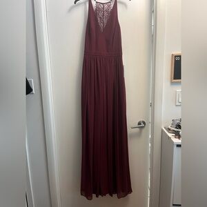 Lulu's Deep Red Maxi Dress